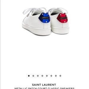 Saint Laurent Metallic Patch Court Classic Snkrs